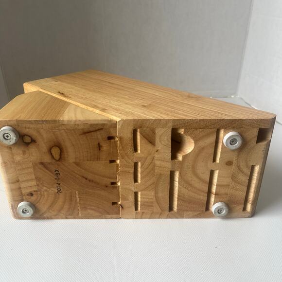 WUSTHOF 13 Slots Knife Wood Block Light Oak Kitchen Counter Beechwood - Picture 7 of 12